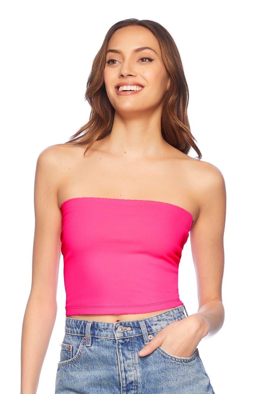 Susana Monaco Essential Tube Top XL Pink Glow Strapless Crop NWT